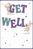 This lively get well card radiates warmth and heartfelt optimism, the kind found in every thoughtful gesture throughout Ardleigh Green. Two adorable friends-a fuzzy bear and a playful puppy-spring to life from the page, each gently supporting the bold, vividly shaded 'Get Well.' Hues of rich teal and indigo stand out against the card's soft cream background, much like spring blooms contrasting the greenery of Ardleigh Green's garden squares. Small stars in blues and purples twinkle above them, infusing the design with a hint of hope. The bear's plush fur and the puppy's floppy, velvety ears seem almost touchable, comforting in their gentle realism. Every detail of the illustration echoes the care with which we select each bloom for our local deliveries: sincere, nurturing, and perfectly timed to cheer a neighbour recovering nearby. This card is more than a message-it's a warm embrace, a visual expression of shared resilience and kindness in our Ardleigh Green community.