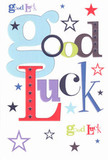 With a burst of color and heartfelt charm, this good luck card seems made for the moments that matter most in Ardleigh Green. 'Good Luck' is spelled out with playful grandeur across the crisp white surface: oversized pastel-blue letters blend seamlessly with vivid reds, mossy greens, and deep purples, each curve and line thoughtfully balanced like petals in a signature Ardleigh Green Florist arrangement. Whimsical stars-dashed in navy, lilac, and zingy lime-scatter joyfully, reminiscent of fireworks above Ardleigh Green Common during a summer celebration. Though the surface is flat and silky smooth, there's a tangible delight to its quality, echoing the sensation of a carefully wrapped bouquet in your hands. This card is more than just a message-it's a small pocket of optimism, designed to bolster friends and loved ones embarking on new paths, whether it's a move across town or a personal milestone. Every detail brims with hope and a sense of magic, embodying the simple yet powerful belief that someone in Ardleigh Green is rooting for you-all the way.